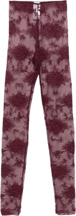 Andamane Leggings in pizzo a fiori - 380 CABERNET