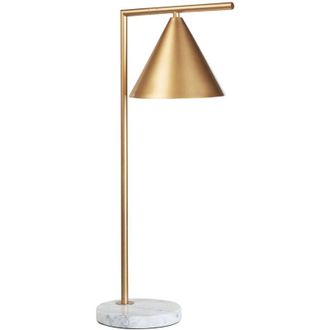 Beliani Beliani - Lampada da tavolo moderna in ferro con base in marmo Soggiorno Studio Oro Mocal