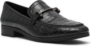 Anne Klein Holden Bit Loafer in Black Croc Pu at Nordstrom Rack, Size 7.5