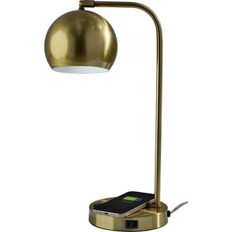 Adesso Emery Supercharger Desk Lamp in Antique Brass at Nordstrom