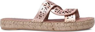 Karl Lagerfeld Souk Interlok Loop espadrille slides - women - Leather - 36 - Pink
