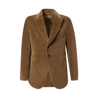 Circolo 1901 Blazers, male, Brown, S, Elegant Single-Button Jacket