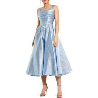 Mac Duggal Square Neck Sleeveless A Line Dress in Ice Blue at Nordstrom, Size 16