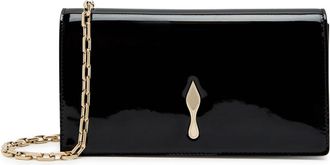 Christian Louboutin Bettina Patent Leather Clutch - Black - One Size