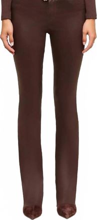 L'agence Womens The Ruth Straight Coated Denim In Dark Java