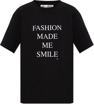 Victoria Beckham Fashion Made Me Smile T-shirt - Dames - T-shirts - Zwart - XL - Katoen - Tops