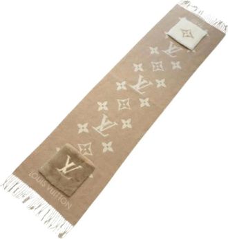 Louis Vuitton Pre-owned Scarves, female, Beige, Size: ONE SIZE Pre-owned Cashmere Scarf