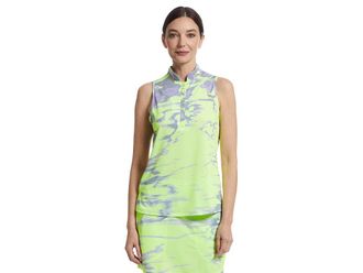 Jamie Sadock Popcorn Crunchie Sleeveless Top Womens Clothing Glow : 2XL, Polyester/Spandex