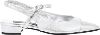 Carel Silver Leather Ballet Flats