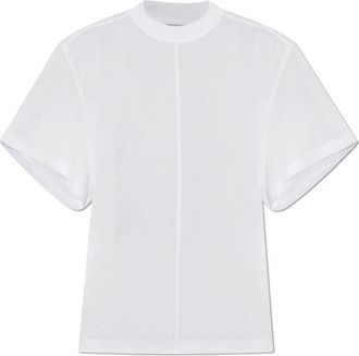 Balenciaga Asymmetrisch Gesneden T-Shirt - Dames - T-shirts - Wit - S - Katoen - Tops