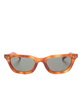 Gucci logo-detail sunglasses - Brown