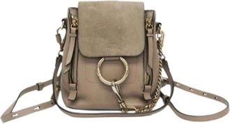 Chlo&eacute; Pre-owned Backpacks, female, Gray, Size: ONE SIZE Pre-owned Faye Backpack