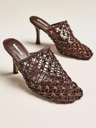 Lola Cruz Gara Woven Heeled Mules