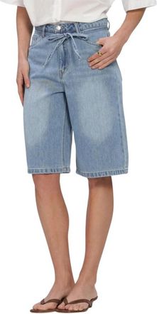 Object Objrosie MW LO Denim Long - Dames - Denim shorts - Blauw - XS - Denim - Korte Broeken