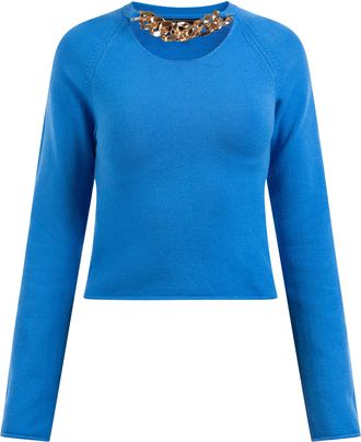 Faina Gebreide trui Dames KONING BLAUW