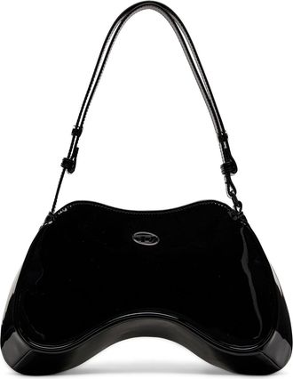Diesel Play-Glossy shoulder bag - Shoulder Bags - Woman - Black