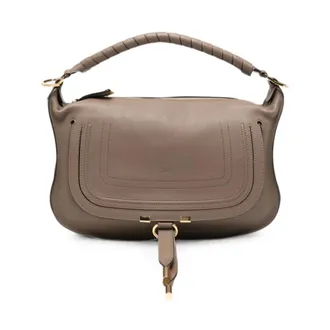 Chlo&eacute; Handbags, female, Gray, Size: ONE SIZE Marcie Small Shoulder Bag