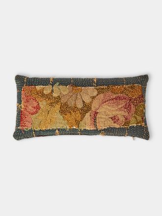 By Walid 19th-Century Napolean III Aubusson Tapestry and Linen Cushion (19.5in/50cm)