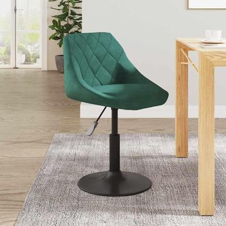 vidaXL Silla De Comedor De Terciopelo Verde Oscuro Vidaxl