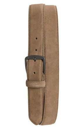 BOSS Suede Belt in Medium Beige at Nordstrom Rack, Size 44