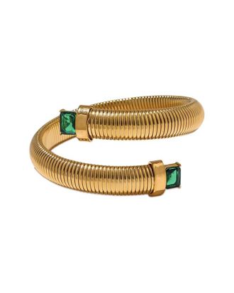 Liv Oliver 18K Plated 1.96 Ct. Tw. Green Quartz Bracelet
