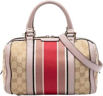 Gucci Pre-owned Satchel - Dames - Vintage Handtas - Beige - ONE Size - Leer - Vintage