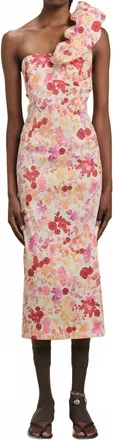 Kika Vargas Lucy Dress In Coral