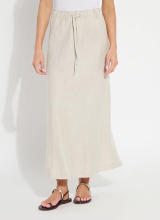 Lyss&eacute; Gabriela Linen Drawstring Skirt (35 Inseam)