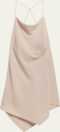 Helmut Lang Open-Back Knot Slip Dress