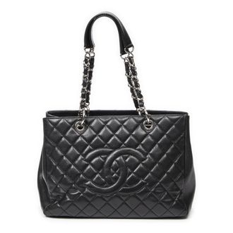 Chanel Pre-owned Womens Timeless Grand Shopping Tote Shoulder Bag - Black - One Size