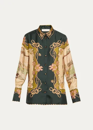 Zimmermann Valiant Silk Twill Shirt