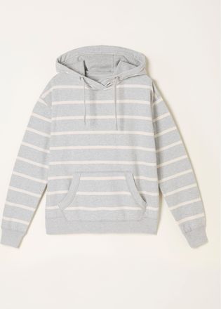 Fat Face FatFace Izzy Grey Stripe Overhead Hoodie