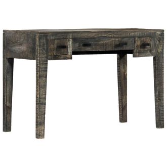 vidaXL Escritorio De Madera Maciza De Mango Negro 110x50x75 Cm Vidaxl