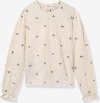 MAYORAL Mädchen Blusenshirt aus Strukturstoff Mayoral wollweiß