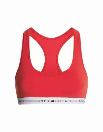 Tommy Hilfiger Womens Tommy Icons Unlined Bralette, Red - Size: 16/18/16