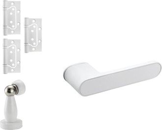 OEM Manillas Para Puertas Interiores, Un Juego De Manillas De 50 Mm De Di&aacute;metro, Fabricadas En Aleaci&oacute;n De Aluminio, Color Blanco