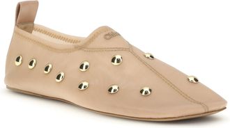 Chlo&eacute; Womens Rita Ballerinas Blushy Beige Polyamide Flat Shoes