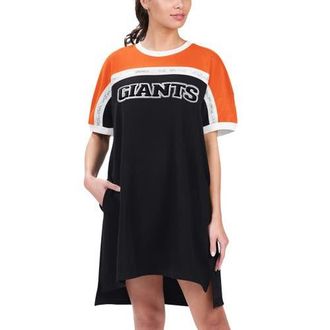 G-III 4Her by Carl Banks Womens G-III 4Her by Carl Banks Black/Orange San Francisco Giants Circus Catch Sneaker Dress at Nordstrom, Size Small