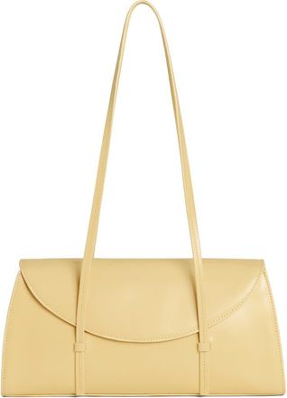 Reformation Elena Leather Shoulder Bag in Lemon Custard Leather at Nordstrom