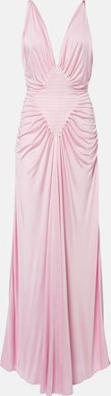 Versace Draped jersey gown