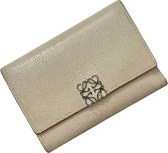 Loewe Beige Leather Wallet (Tri-Fold) (Pre-Owned)
