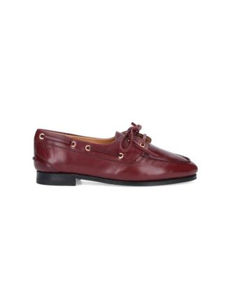 Bally Buffalo Leather Slip-On Moccasins With Tonal Logo Detail
