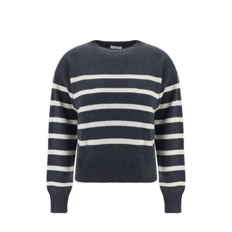 Brunello Cucinelli Gray Cashmere Cashmere Womens Sweater