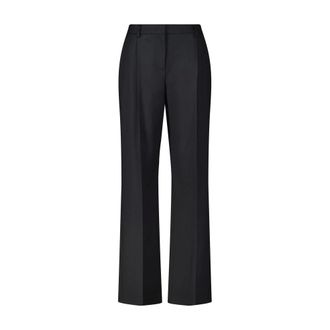 Lardini Broeken, Dames, Zwart, 4Xs, Elegante Straight-Fit Broek