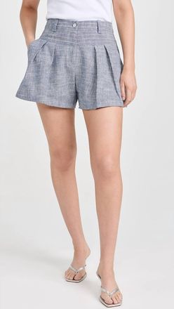 Ramy Brook Billie Short In Light Indigo Stripe