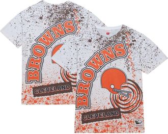 Mitchell & Ness Mens Mitchell & Ness White Cleveland Browns Team Burst Sublimated T-Shirt at Nordstrom, Size Medium