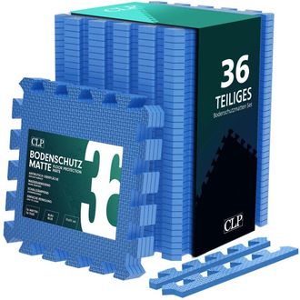 Clp Alfombrillas Protectoras De Suelo 30x30 Cm Azul Juego De 36 Piezas