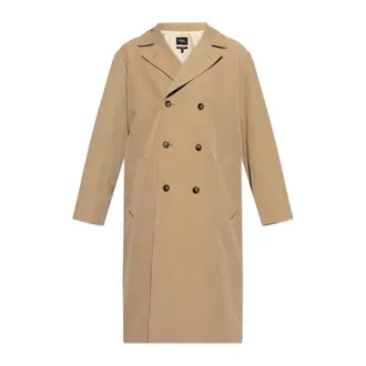 A.P.C. Trench Coats, male, Beige, Size: XL Double-breasted Coat