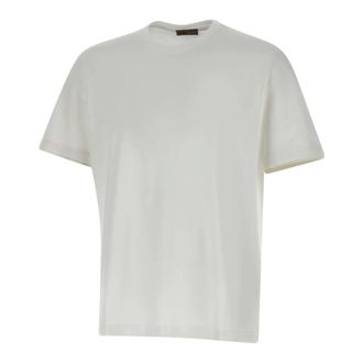 Herno T-Shirts, male, White, S, Resort T-Shirt in Cotton and Light Stretch Nylon