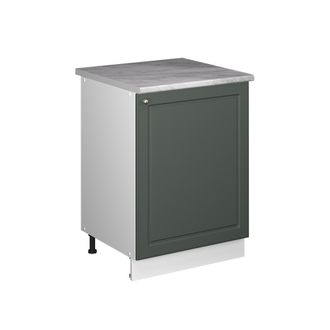 Vicco Mueble Bajo De Cocina Fame-line, Verde Dorado Casa De Campo/blanco, 60 Cm 1 Puerta Con Encimera, Vicco